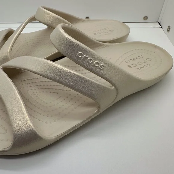 Crocs Kadee II Shimmer Slide Sandals Women’s Size 8 - Picture 3 of 6